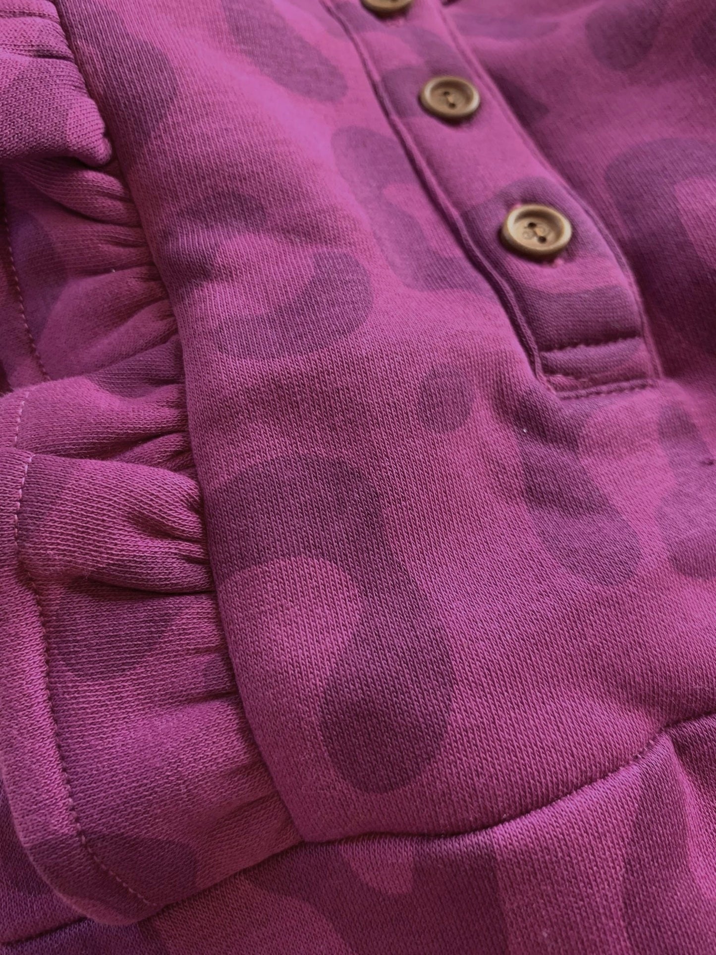 Funky Feline - Baby Girls Magenta Onesie
