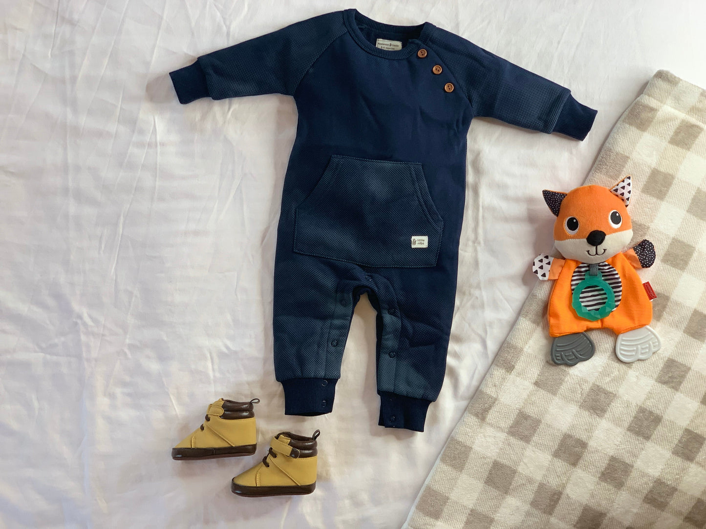 Ombre Horizon - Baby Boys Blue Onesie