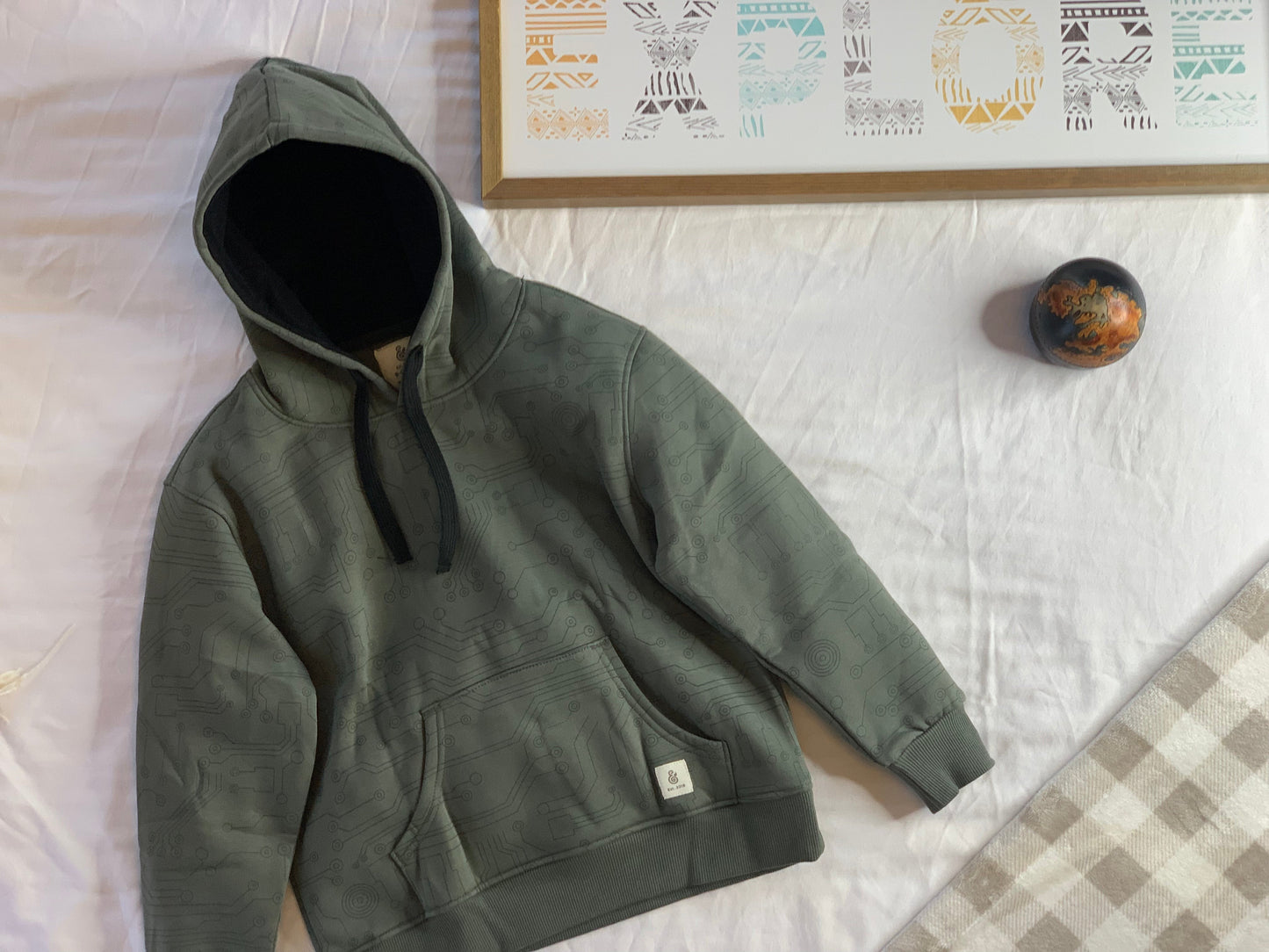 Tech Trekker - Boys Green Hoodie